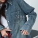 【MISTO SHOP】自訂款 水洗單寧襯|不怕皺|紋理布面