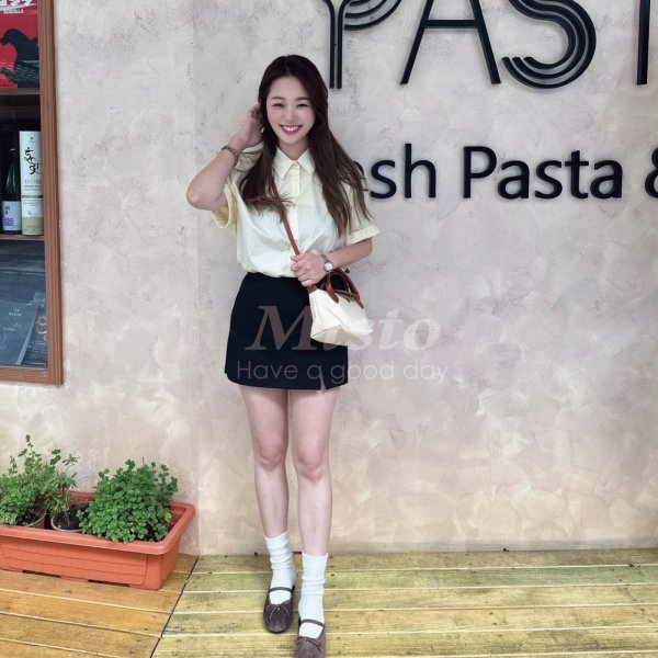 【MISTO SHOP】正韓 反摺短袖襯衫