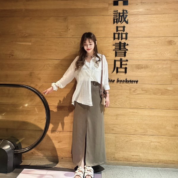 【MISTO SHOP】正韓 舒柔開岔長裙 ｜ 和熱銷舒柔長褲同樣材質 S M L XL