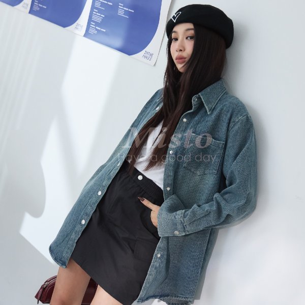 【MISTO SHOP】自訂款 水洗單寧襯｜不怕皺｜紋理布面