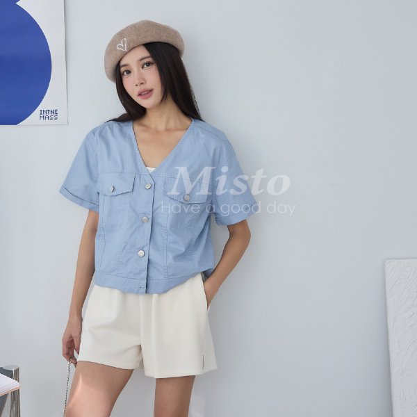 【MISTO SHOP】正韓 工裝尼龍鬆緊褲裙｜褲頭造型｜有口袋